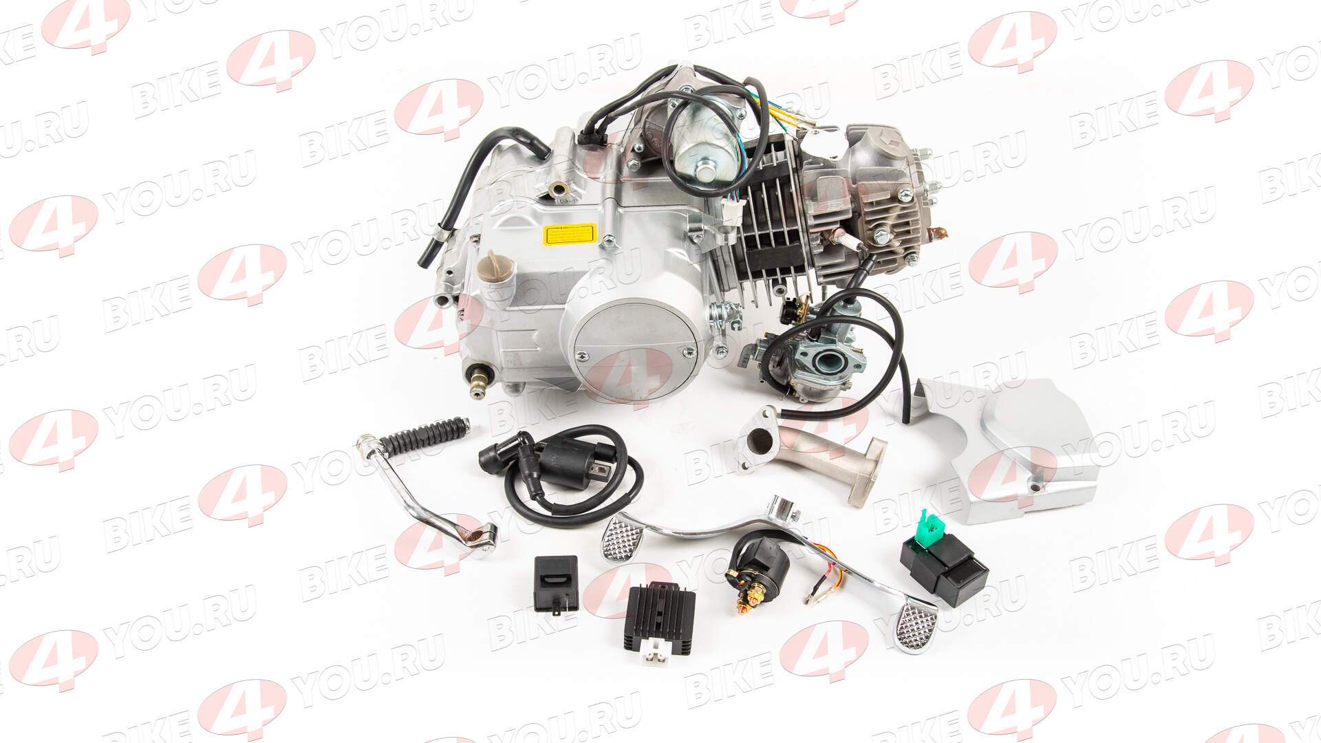 Двигатель 125см3 152FMI (52.4x55.5) механика, 4ск, стартер сверху